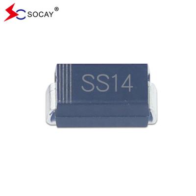 China SOCAY SS14A Schottky Barrier Diode VRRM 40V  VRMS 28V SMD SBD for sale