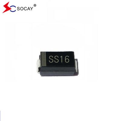 중국 SMD Package 60V Schottky Rectifier SS16A Schottky Diode DO-214AC 판매용