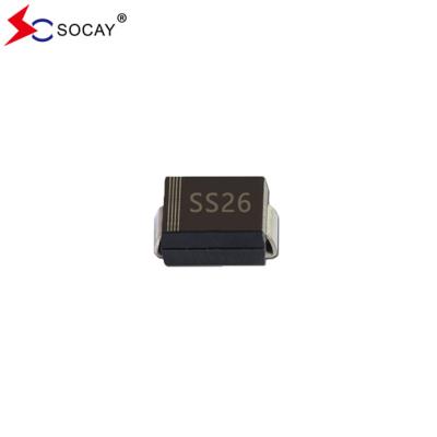 China SOCAY 60VRRM Schottky Diode SS26B Surface Mount Schottky Barrier Rectifiers for sale