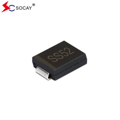 China Surface Mount Schottky Barrier Rectifiers SS52C~SS520C 20VRRM DO-214AB Package en venta