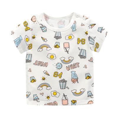 China 2021 Summer breathable children's clothing cartoon children's short-sleeved T-shirt medium and small top for sale