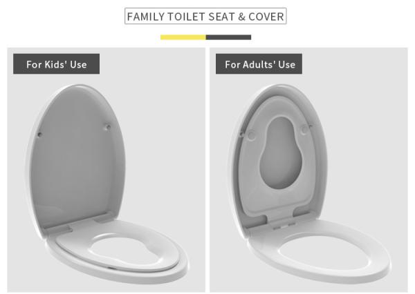 Quality Modern Design Elongated V-Shape UF Family Toilet Seat Soft Close with Quick for sale