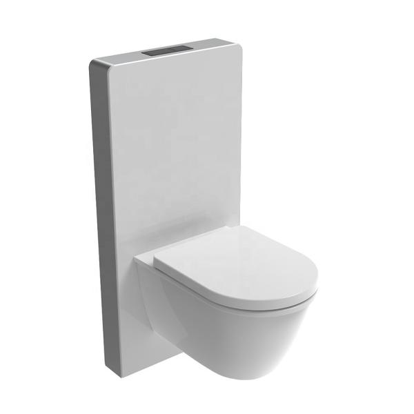 Quality New Arrival Tempered Glass Cistern Dual Flush Plate Concealed Toilet Tanks for sale