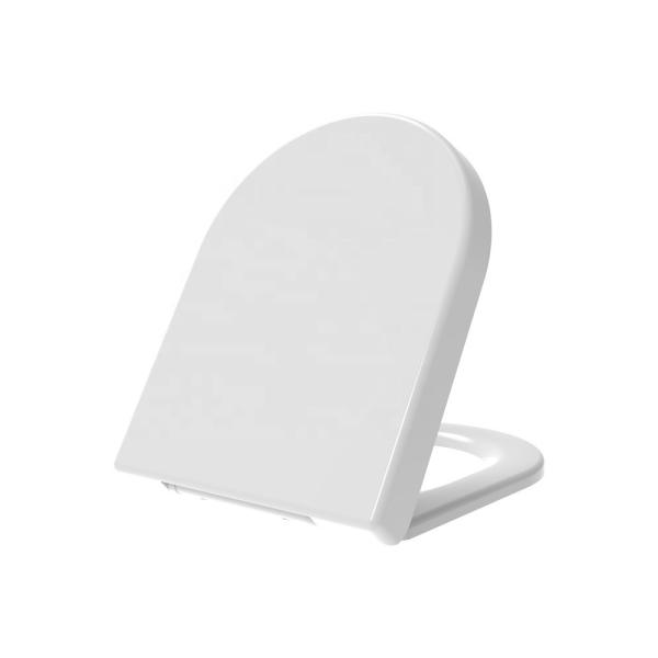 Quality Modern Xiamen Manufactured UF Soft Close D-Shape Toilet Seat Cover for Bathroom Hotel Home Use Slow-Close Feature for sale