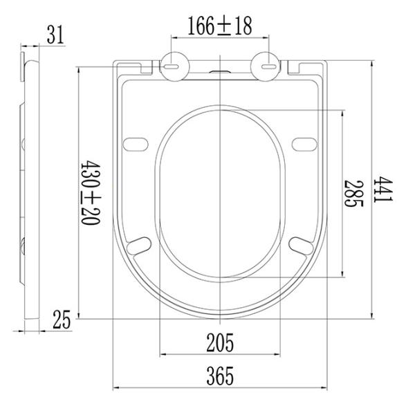 Quality D Slim Soft Close Toilet Seat for European Market Urea Seat and Cover for sale