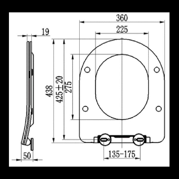 Quality Sunten SU030 Slim U-Shaped Toilet Seat Popular Closed Front D-Shape Design with for sale