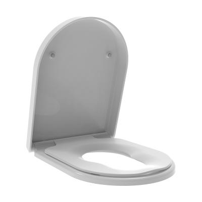 China Elongated D Shape Child and Adult Toilet Seats High Quality Duropalst Toilet Seats 3pcs All Soft Close for sale