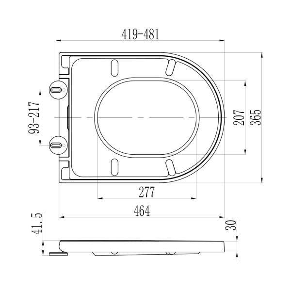 Quality Latest design toilet seat with big hinge distance for sale