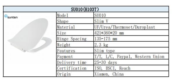 Quality Slim design V shape soft close easy clean easy install UF Toilet Seat Special for sale