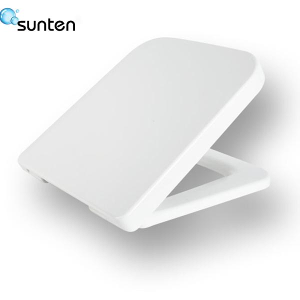 Quality SU009 Square Soft Close easy clean easy install quick fit duroplast UF antibacterial Toilet Seat Cover for sale