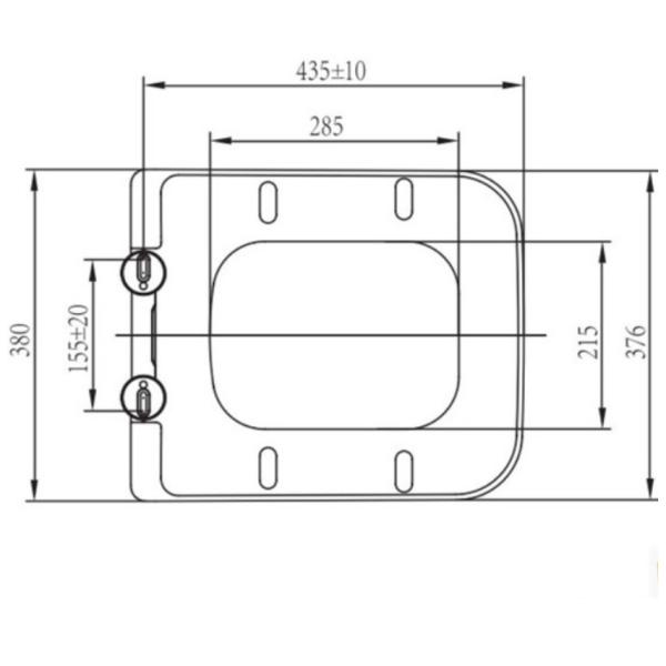 Quality SU009 Square Soft Close easy clean easy install quick fit duroplast UF for sale