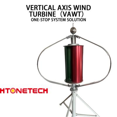 China Htonetech Vertical Axis Pv Wind Hybrid System 300W Para Alimentação de Pequenas Cargas Elétricas à venda