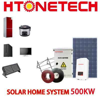 China Bom Preço Casa 500kw Completo Off Grid Energia Solar Completo Inverter Gerador Painel de Ar Condicionado S à venda