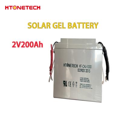 China 2V 200ah Batería de almacenamiento de energía solar Célula fotovoltaica de gel desconectada en venta