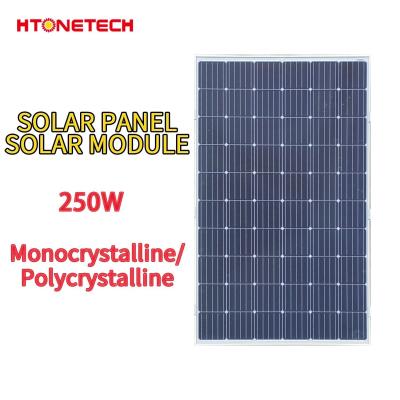 China Painel solar fotovoltaico único 250W Painéis solares de filme fino para energia renovável à venda