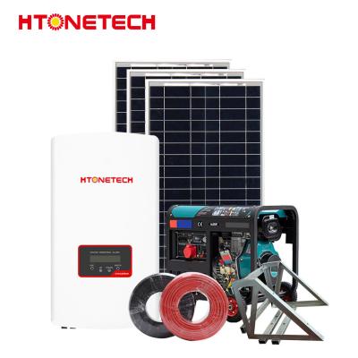 China Htonetech Hybrid Solar Wind Power Generation System 200ah IP65 for sale