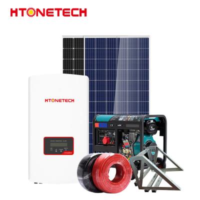 China 550 Watt Heimat Off-Grid Solar Wind Hybrid System 15 kW Mono Solar Panel zu verkaufen