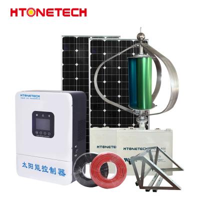 China Htonetech Panel solar mono 450watt Proveedores Equipo de energía eólica China Sistema de energía eólica solar híbrida en venta