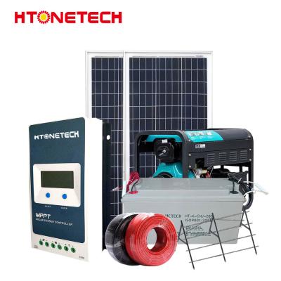 China Htonetech 20kw Sistema Solar Completo Kit fuera de la red China 30kwh 40kwh 50kwh 99kwh Paneles solares Todo negro en venta
