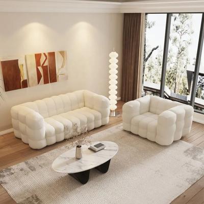 중국 Furniture factory the latest design of lamb velvet fabric sofa set sofa bed can be customized fabric living room sofa 판매용
