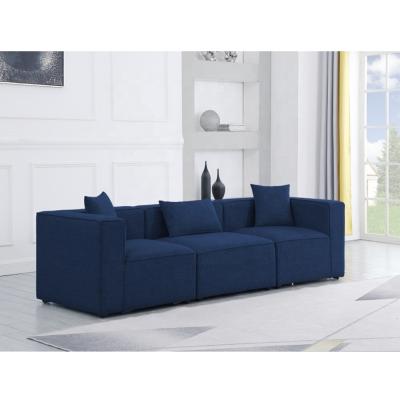 China Cara furniture factory the latest design Linen fabric sofa set color can be customized living room sofa Cube Modular for sale