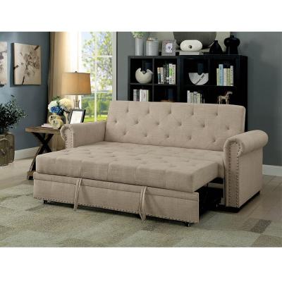 Chine Cara Furniture Factory the latest design of three people sitting living room sofa round armrest sofa bed à vendre