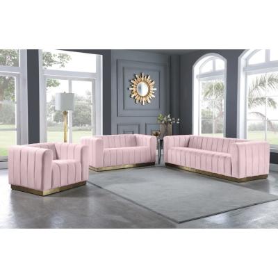China Law Price Modern design luxury living room villa hotel sofa furniture Shinny Velvet sofa set couch with tufted design for sale