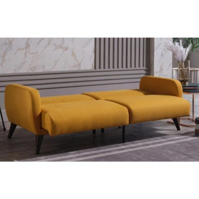 China FSC-BSCI exceptional quality couture fire resistant yellow sofa bed with storage luxury gold sofas for sale