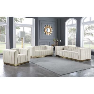 China Italian Style Cream color sectional sofas 3seater 2seater 1seater Modern High quality Low Price Luxury sofa set en venta