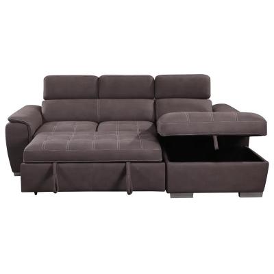 China royal Capri 2seater chaise living room modern leather sofa l shape sleeper sofa set  furniture cum bed à venda