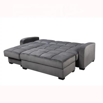 China Cara sectional couch living room modern design fabric sofa bed high quality living sofa cum bed adjustable backrest for sale