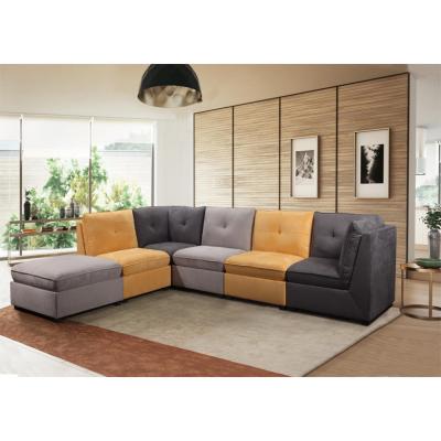 China Top quality home furniture stylish luxury fabric sofas tufted sectional sofa set for living room modular sofa set for sale