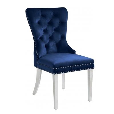 China OEM/ODM Furniture Factory Dining Chair velvet fabric solid wood feet Customized chair dining room for sale
