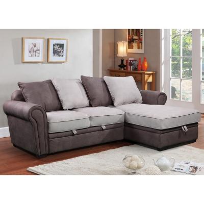 China OEM/ODM High quality Modern home furniture sofa sectional with storage L shaped fabric couch living room sofa bed for sale