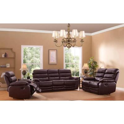 China OEM/ODM Furniture factory Living Room Furniture Recliner Leather Sofa Sets, Recliner Sofa 3 2 1, Recliner Sofa 3 Seater for sale