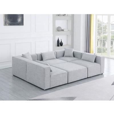 China Newest design Europe and the United States popular combination living room sofa bed customizable modular U shape sofa for sale