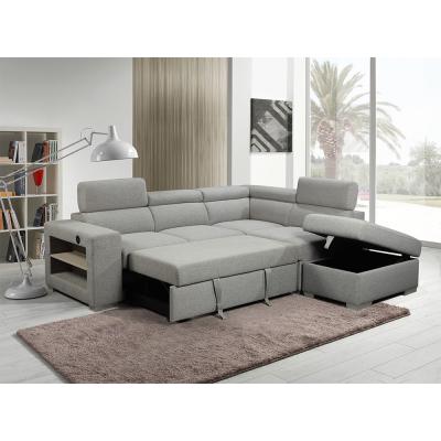 中国 Furniture factory customized new design multi-functional living room sofa back adjustable linen fabric sofa bed 販売のため