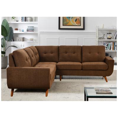 China Nordic style Modern simple corner sofa furniture made from China High quality with tufts and tea table function sofas Te koop