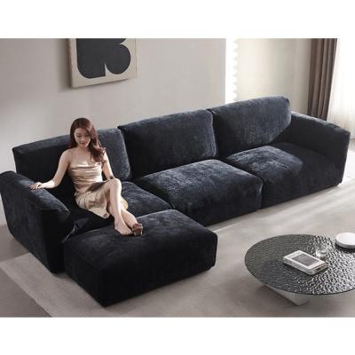 China 2024 Italian petal sofa simple art straight row small living room cloth art light luxury modern minimalist sofa Te koop