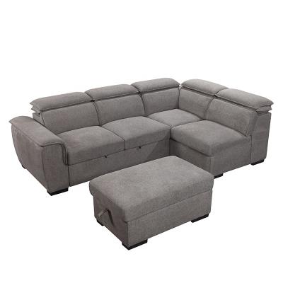 Cina manufacture furniture house decor 2P+chaise+ottoman Reconfigurable Deep Seating Couch Sectional Parlor Combination Sofa in vendita