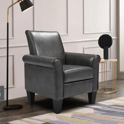 China Multiscene Antiwear Leather Cuddle Chair , Practical Distressed Leather Armchair for sale