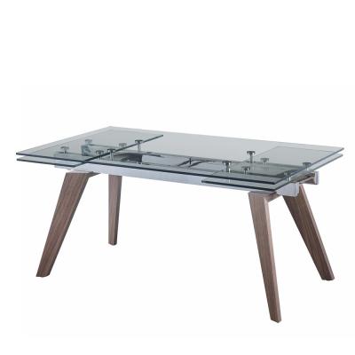 China Multifunctional Luxury Modern Dining Table Set Practical Tempered Glass for sale