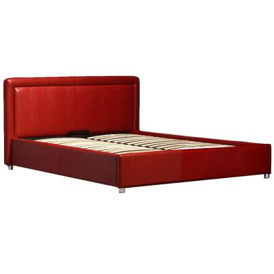 China Apartment Antiwear Leather Storage Beds Double Size Multipurpose With Legs for sale