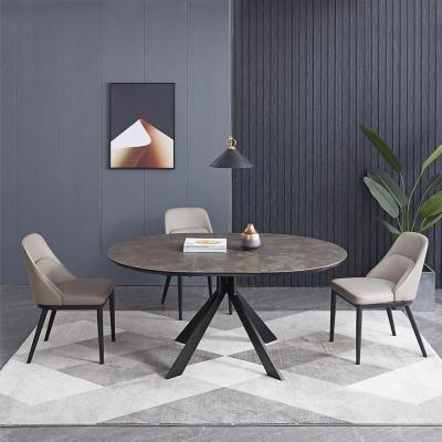 China Muebles de gama alta de lujo de alta calidad modernos de la sala de estar alrededor de sistemas de mármol extensibles de la mesa de comedor en venta