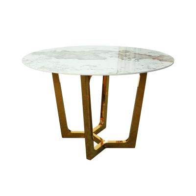China Practical Modern Round Dining Table , Multifunctional Marble Top Side Table for sale