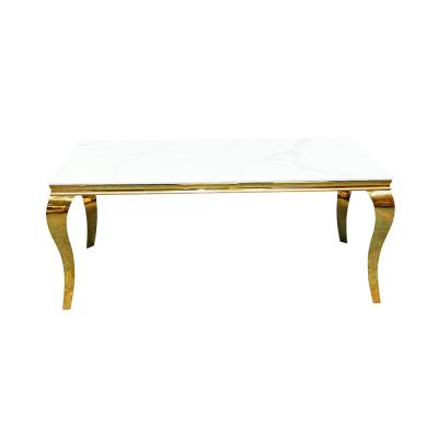 Chine Table de cuisine moderne de jambes d'or, Tableau latéral de marbre moderne universel à vendre