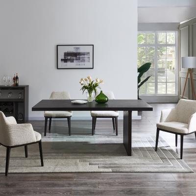 China Rectangle Luxury Modern Dining Table Set Minimalist Style Practical for sale