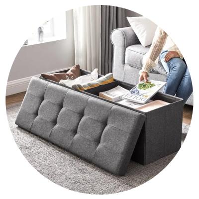 China Multifunctional Living Room Storage Ottoman Bench Fabric For Apartment for sale