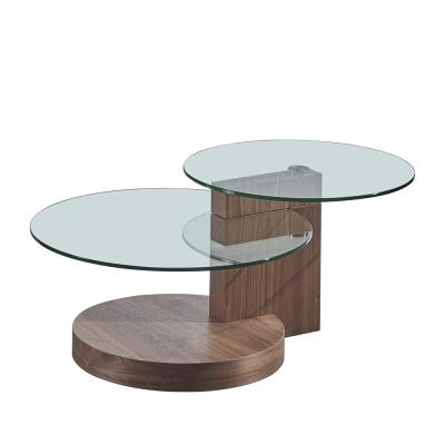China Abrasion Resistant Glass Nesting Tables , Lightweight Round Glass Cafe Table for sale