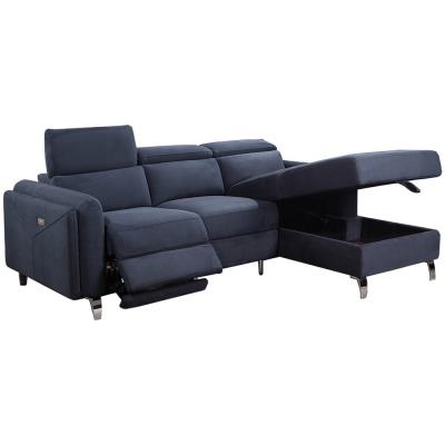China Folding Nontoxic L Shaped Convertible Sofa Anti Abrasion With Storage for sale
